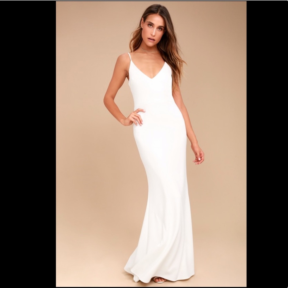 Lulu’s Small White Maxi Dress